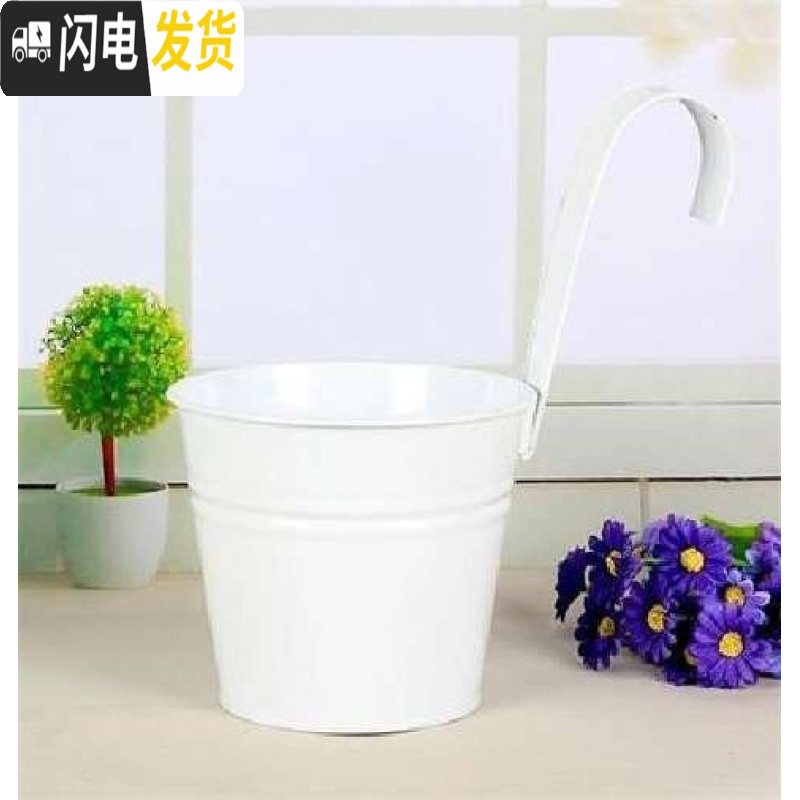 三维工匠花盆挂悬挂挂墙垂吊挂花盆圆型挂钩式简约挂篮土培壁挂壁挂 咖啡色 大花盆容器