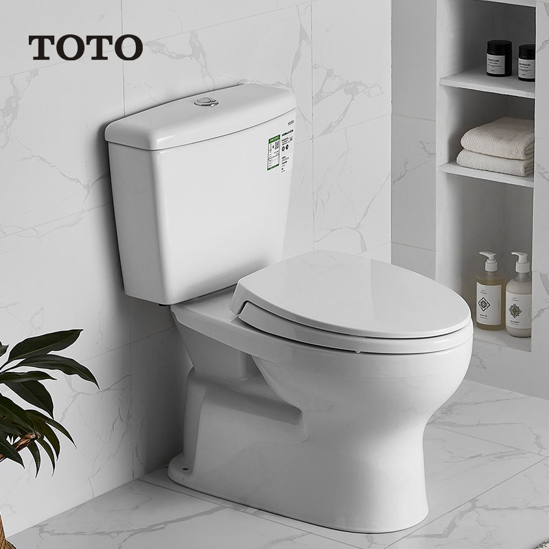 TOTO 进口家用小户型抽水马桶智洁防污釉面防臭节水坐便器C300E1B