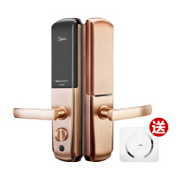 美的(Midea)智能门锁MOLK-LA012-D 电子锁 家用指纹锁 密码锁 语音报警 指纹密码钥匙开门(左开门)