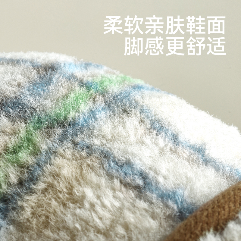 巴拉巴拉儿童棉拖鞋男童2025冬季新款宝宝室内加绒保暖女童家居鞋高清大图