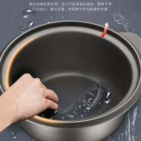 苏泊尔(SUPOR)砂锅4.0L陶瓷锅煲汤锅养生瓦罐炖煮锅石锅煎药壶燃气灶炖盅国产有盖EB40CT01 清新橙