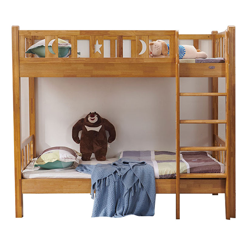 广亿隆实木床宿舍公寓高低床子母床双层床原木色高清大图