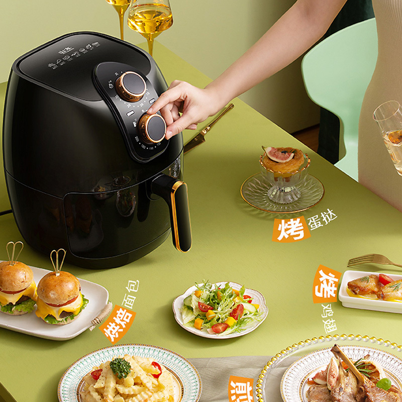 山本shanben6928空气炸锅家用多功能无油烟电炸锅薯条机4l大容量黑色