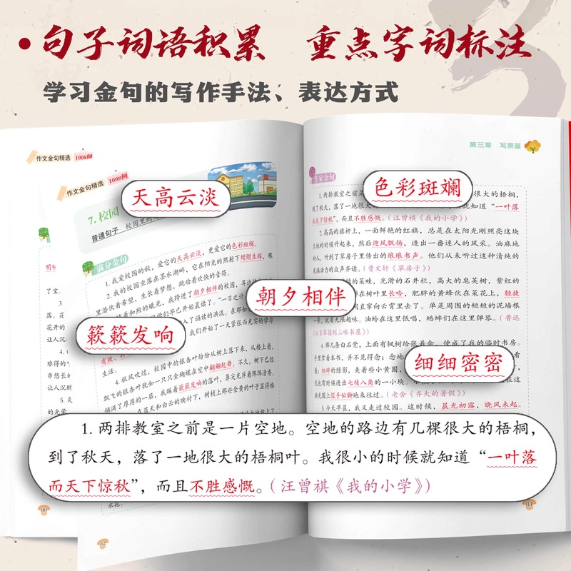 洛克数学启蒙礼盒(全40册) [正版]作文金句精选1008例中小学生素材句子积累写作方法与技巧书籍每日一读初中生八百例8高清大图