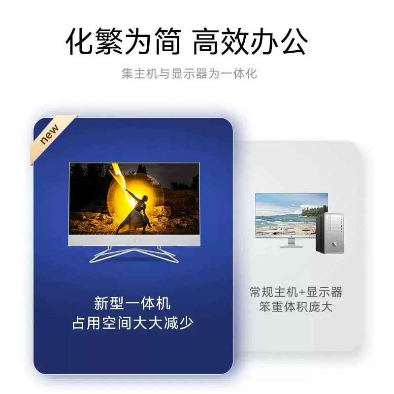 惠普HP 星系列青春版高清一体机电脑27英寸(i3-1215U 16G 512GSSD 无线蓝牙 注册三年上门)FHD高色域