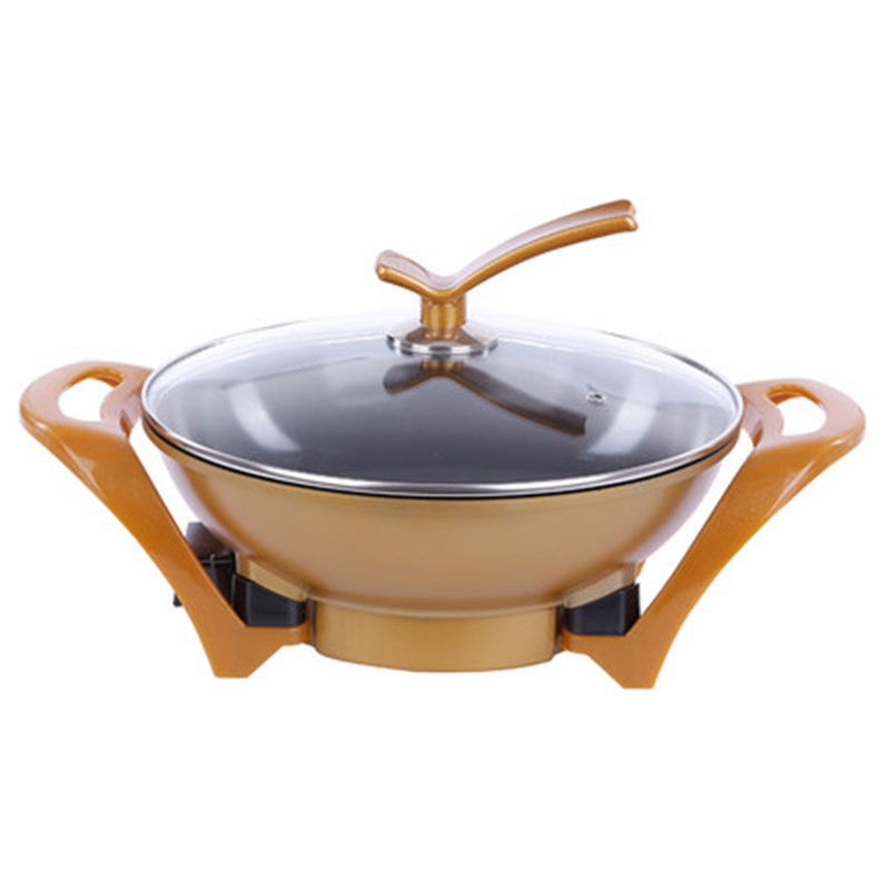多功能元宝锅金锅炒菜锅电热锅圆锅电炒锅电锅不粘锅 火锅 34cm