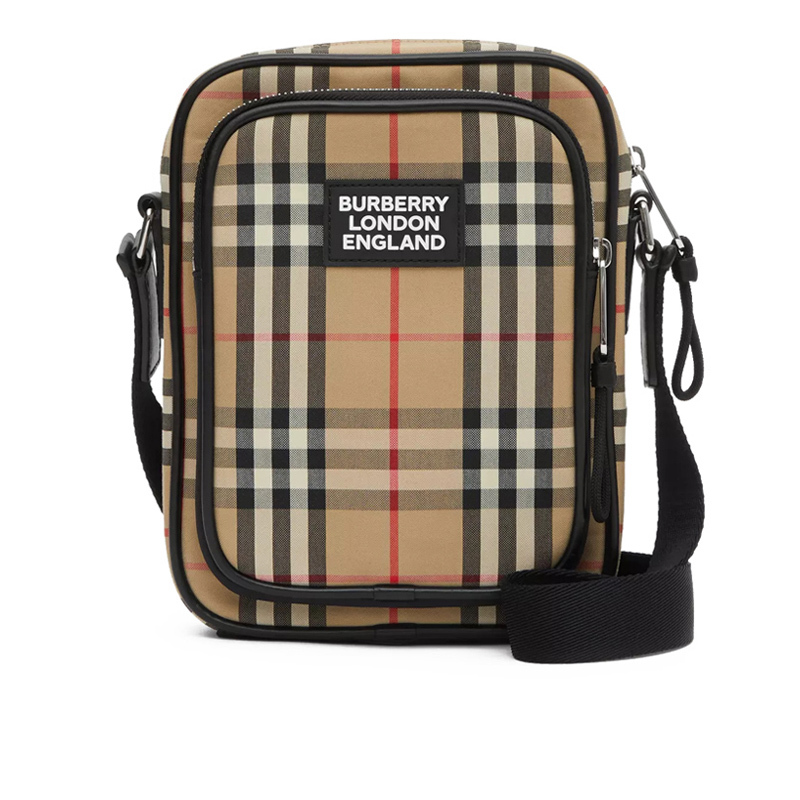 预订 BURBERRY 博柏利 邮差包 经典格纹 斜挎包 单肩包8023381