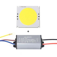 LED防水型户外开关电源 LED投光灯芯片光源7874灯芯+驱动器-方形圆面发光一套-