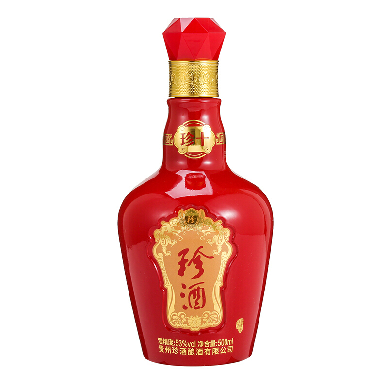珍酒 珍十 53度 酱香型白酒 500m*6 箱装