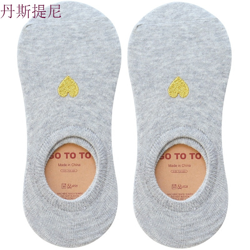 3双装 船袜女纯棉浅口隐形袜薄款短袜硅胶防滑低帮夏全棉少女袜子