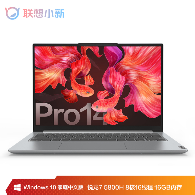 联想(Lenovo)小新Pro14标压锐龙版 高性能全面屏轻薄本笔记本电脑(8核16线程R7-5800H 16G 512G 2.2K 低蓝光 护眼屏)定制银