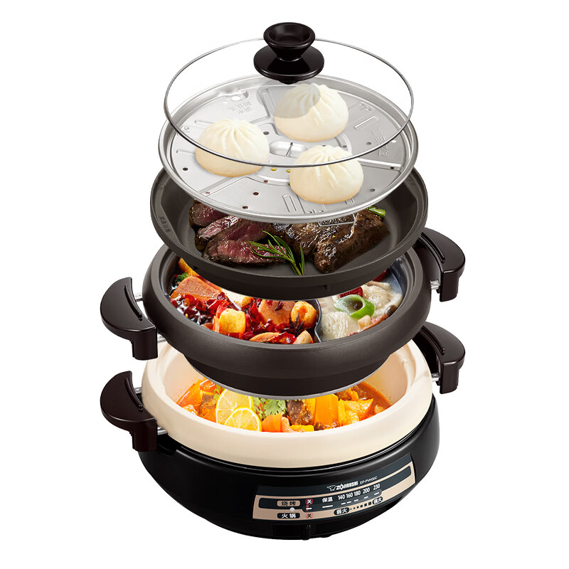 象印(ZO JIRUSHI) 多用途锅多功能鸳鸯电火锅 EP-PVH30C