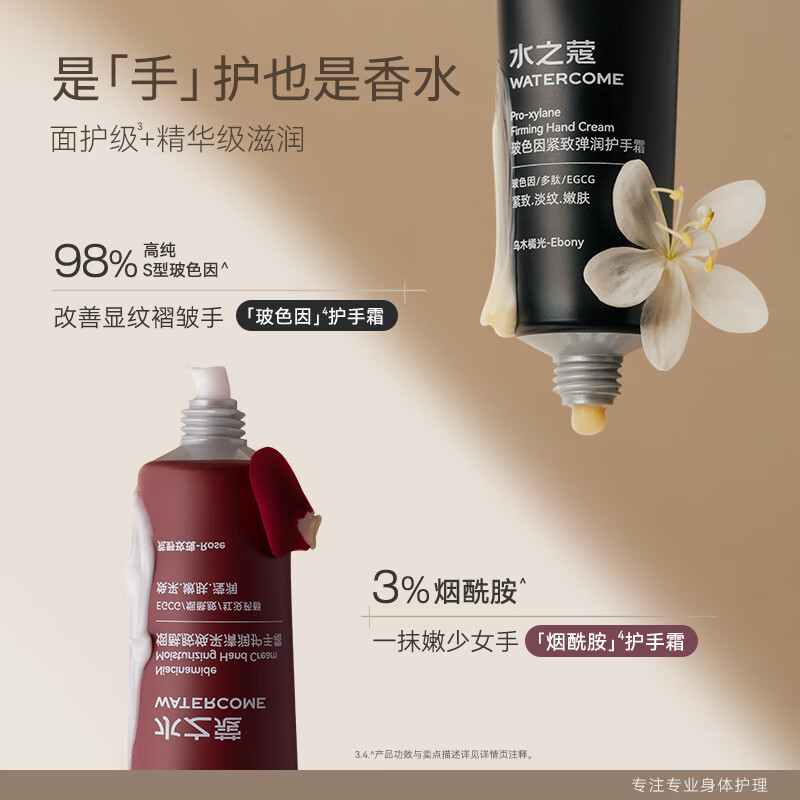 水之蔻(watercome) 烟酰胺焕采清润护手霜 荒野玫瑰40g高清大图