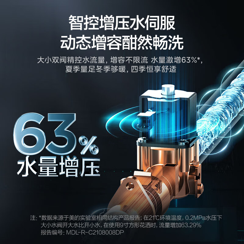 美的(Midea)16升燃气热水器升级款JSQ30-MATE Ultra下置风机 双增压零冷水水伺服 密闭稳燃舱高清大图