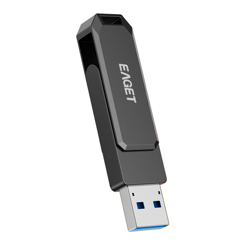 忆捷(EAGET)HF66 256GB USB3.2 U盘 高速全金属360度旋转优盘高清大图