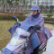 暴龙雨衣电动车雨披电瓶车摩托车成人单人男女加大加厚反光大帽檐