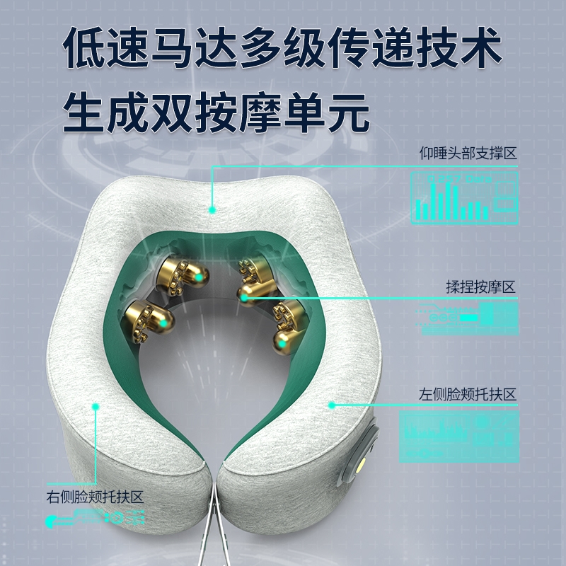 和正(HEZHENG) U型多功能颈椎按摩器 HZ-U1 (百搭灰)高清大图