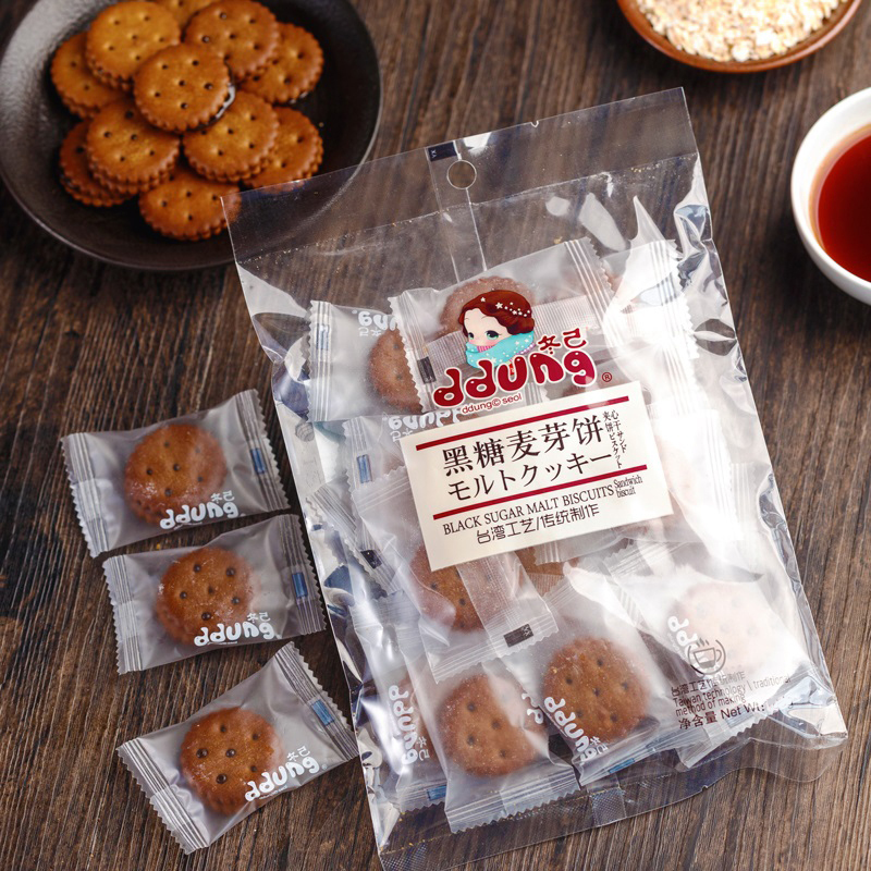 ddung 冬己 黑糖麦芽味饼干 休闲零食 夹心小饼干258g