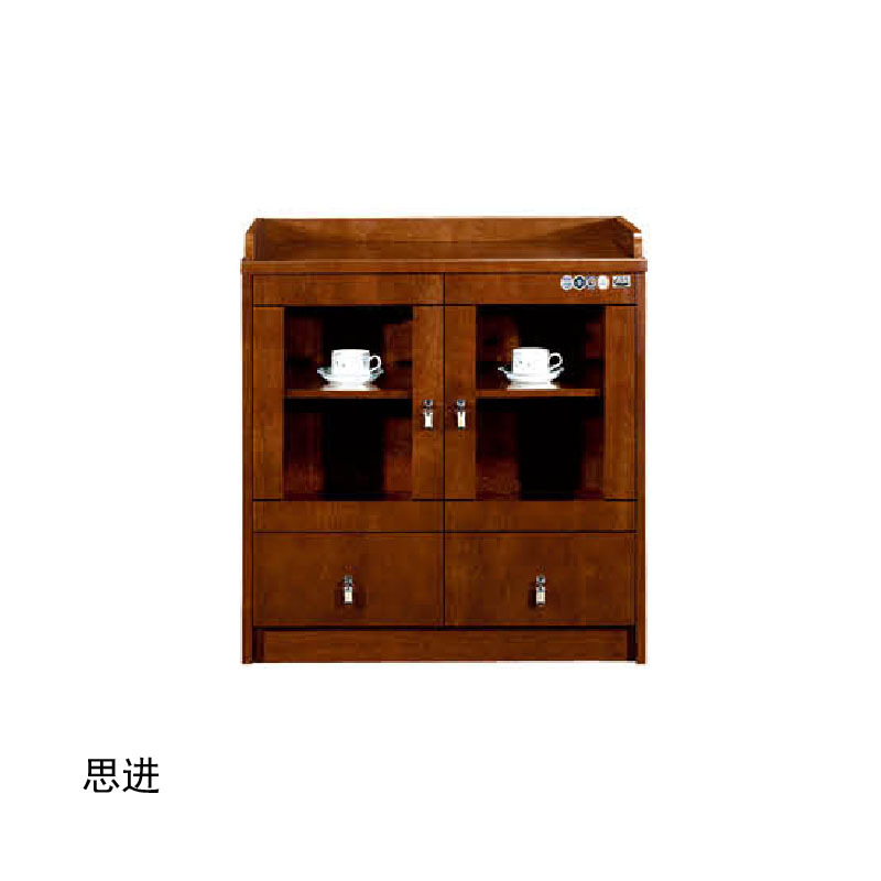 思进 实木皮 胡桃色 封闭漆 茶水柜 800W*400D*850H C15-2H(单位:张)