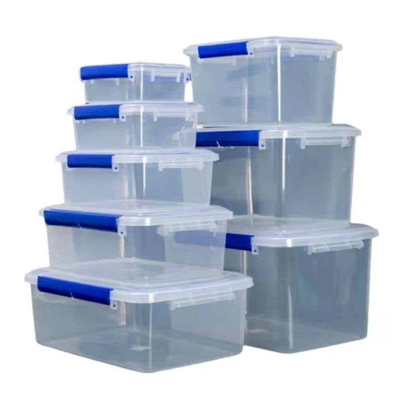 利尔康新款大号保鲜盒带盖酒店厨房冷冻食品收纳盒透明保鲜盒长方形塑料 8817(3升)图片