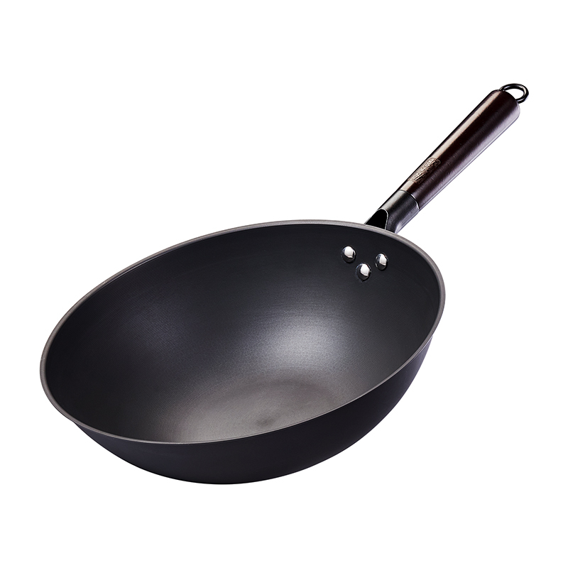 张小泉满庭芳精铁炒锅C33470100 优质精铁 真铁锅 0涂层 不易粘锅 32cm!高清大图