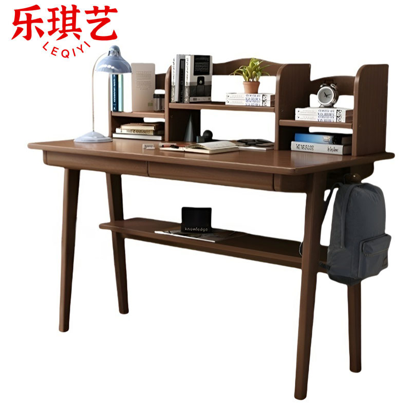 乐琪艺 书桌双抽(1.2m)张高清大图