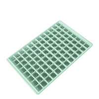 60/96格做冰自制大冰格冰模冰块盒冻烘焙精灵冰块模具家用制冰盒带冰铲子 96格绿色 四个装