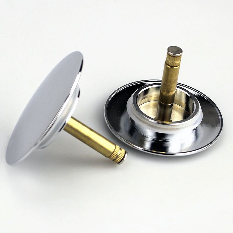 浴缸下水配件浴缸塞头落水头盖子旋转式浴室下水器活塞浴桶浴缸盖