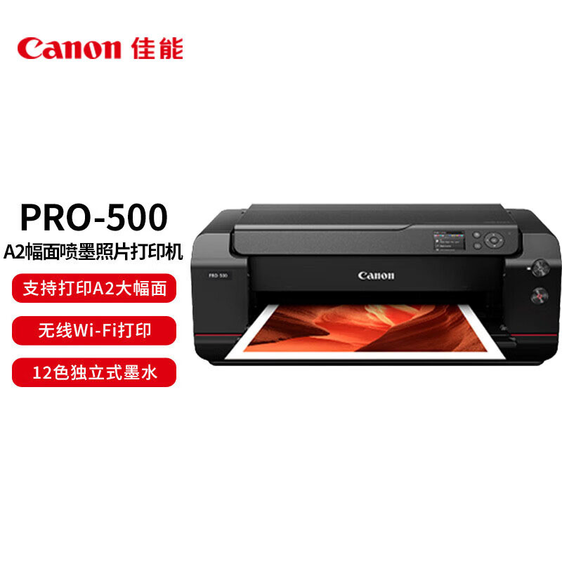 佳能(Canon)PRO-500 A2幅面喷墨专业照片打印机