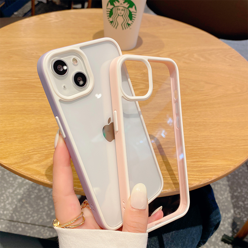 卡绮苹果13手机壳iPhone13promax透明全包硅胶pro海蓝色新