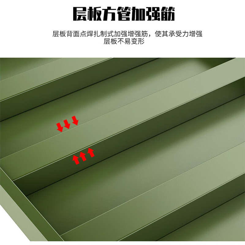 格具(GEJU) 重型货架 军绿7层主架 高3975*深1000*宽2000 1000KG/每层高清大图