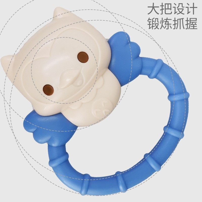 澳贝(AUBY)宝宝摇铃多功能摇铃牙胶5只装 牙胶玩具礼盒5只装 461516A 全新马卡龙礼盒套装配色