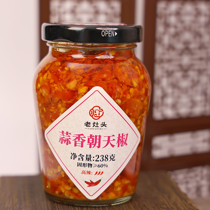 老灶头蒜香朝天椒238g高清大图