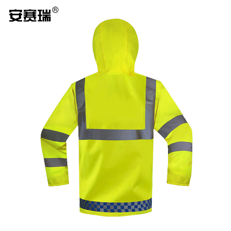 安赛瑞(SAFEWARE)加绒反光雨衣 牛津布 荧光绿 套装XL码 YX