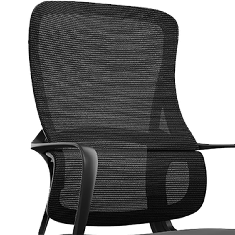 初嘉CJ-7152办公椅弓形椅电脑椅网布学习椅会客网椅 黑框高清大图