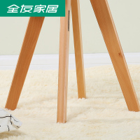 全友家居 卧室客厅桌子小茶几简约现代迷你咖啡桌简易边几 木质支架沙发边桌DX119001圆边几+02长茶几