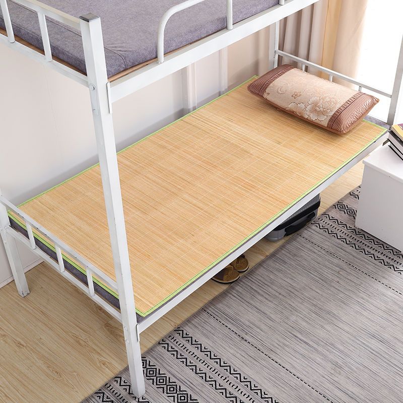 家用竹席1.8米学生宿舍席子0.9米床竹凉席沙发家用学生席加厚 传统中青（配冰丝枕套） 宽1米*长1.8米