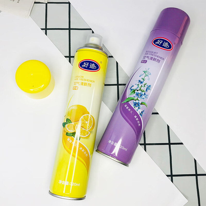 好迪铃兰国际香型+柠檬香型空气清新剂320ml*2瓶