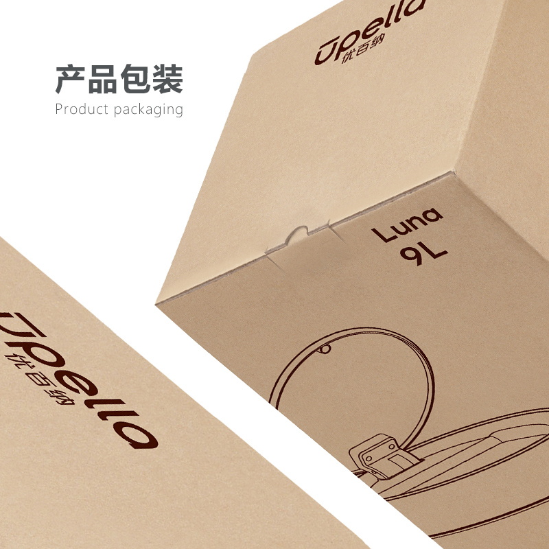 优百纳盈月9L欧式不锈钢锂电池感应垃圾桶家用轻奢客厅厨房卫生间卧室高清大图