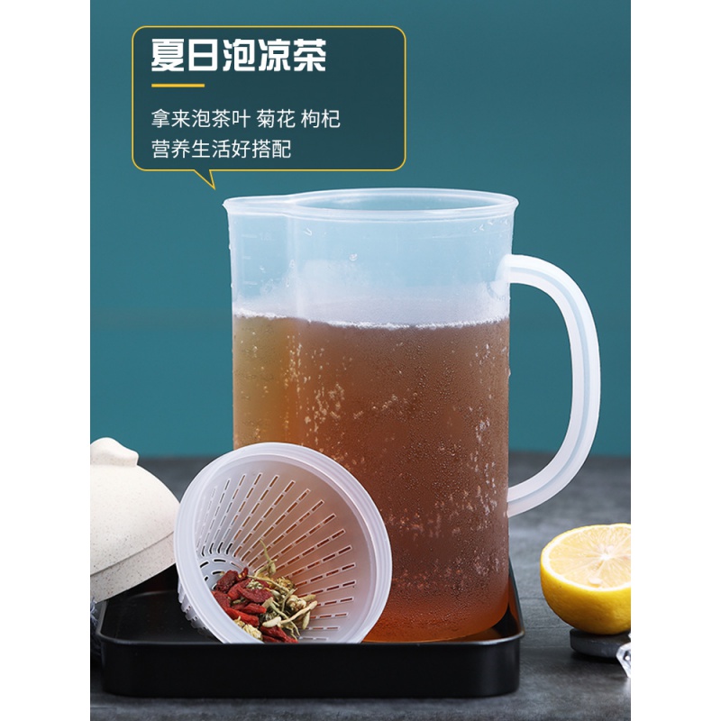 美帮汇小麦耐热高温冷水壶茶壶家用套装凉水杯塑料凉水壶大容量果汁壶高清大图
