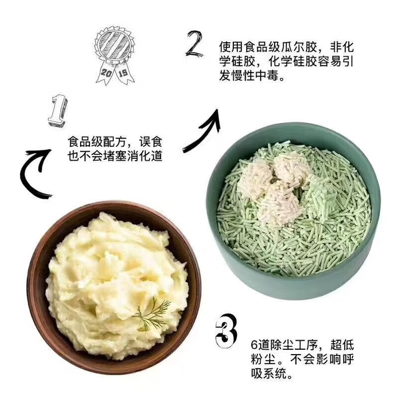 锐锶铂低粉尘除臭纯豆腐猫砂 奶香味 6L*4袋高清大图