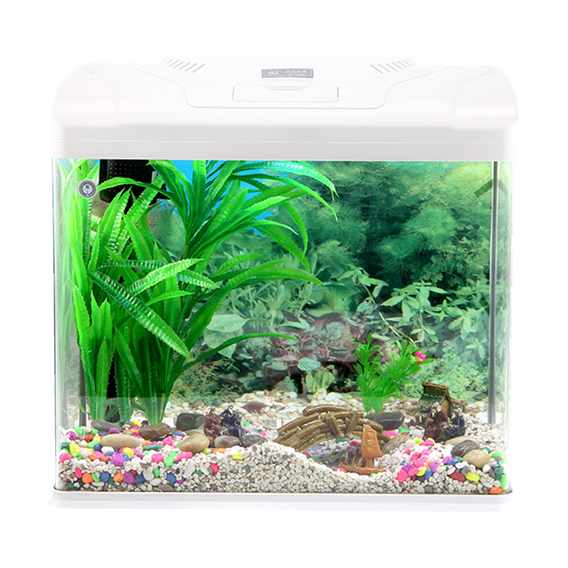 鱼缸水族箱 家用客厅办公室懒人免换水造景创意玻璃中小型金鱼缸高清大图