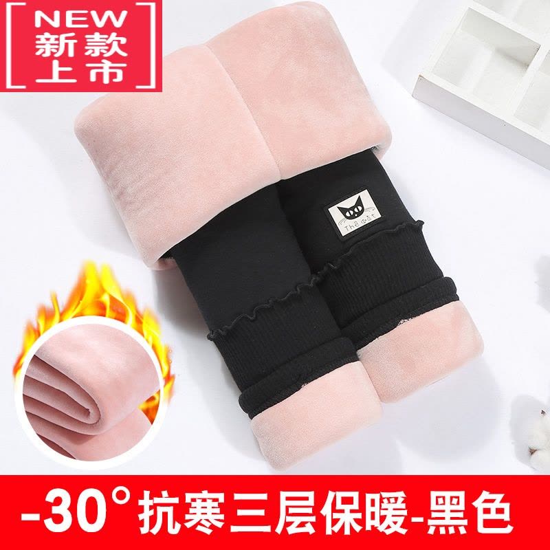 可莉允女童冬装新款棉裤儿童三层加绒加厚宝宝打底裤外穿中小童保暖裤子图片