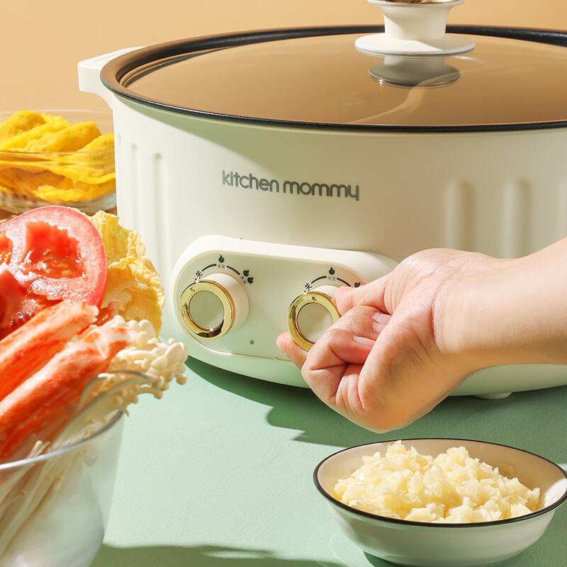 厨创妈咪鸳鸯锅电火锅多用途锅电煮锅电锅一体多功能锅KT-DHG-005高清大图