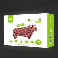 蒙都 菲力牛排450g (3片装一盒装)清真菲力牛排微调理