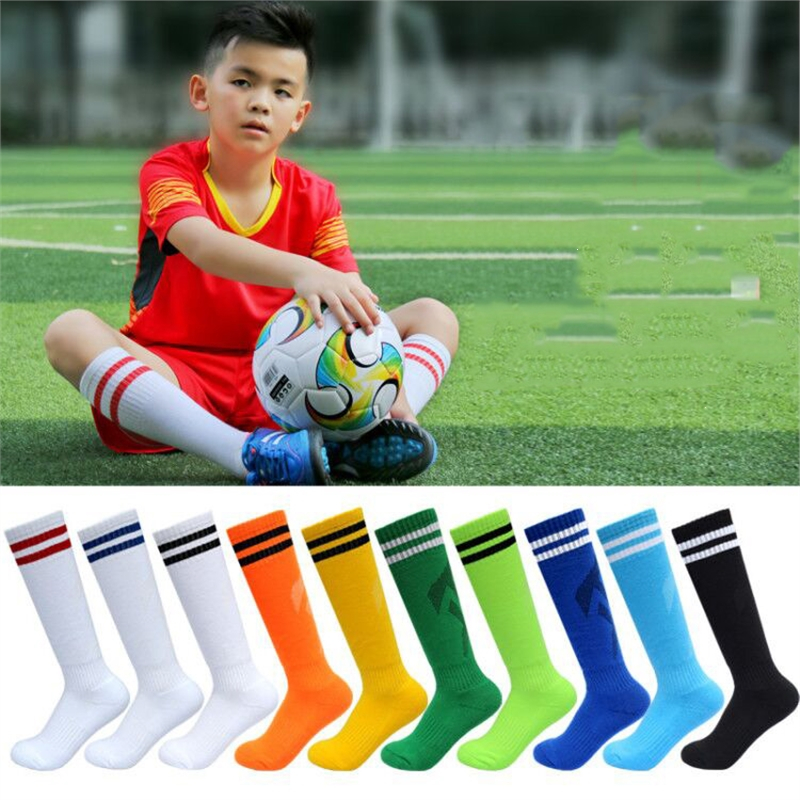 春夏薄款儿童足球袜男童袜户外袜长筒过膝球袜中筒袜子学生足球长袜