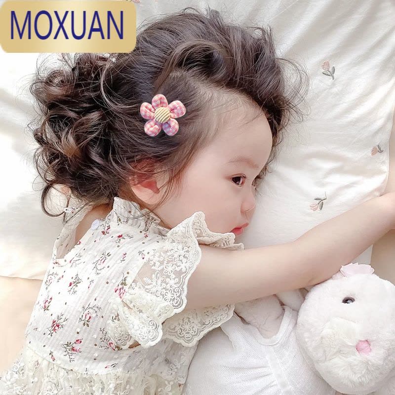 MOXUAN婴幼儿不伤发胎毛夹发饰宝宝可爱婴儿发卡夹子儿童刘海碎发夹头饰图片