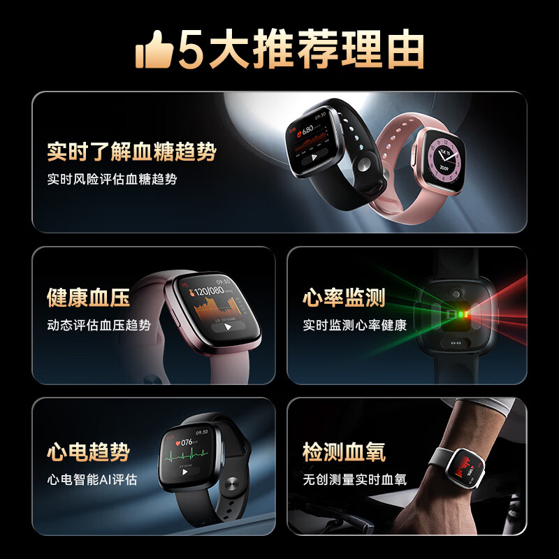 didoG28SPro运动手表实时监测血氧心率睡眠智能手表 顶配版 粉色高清大图