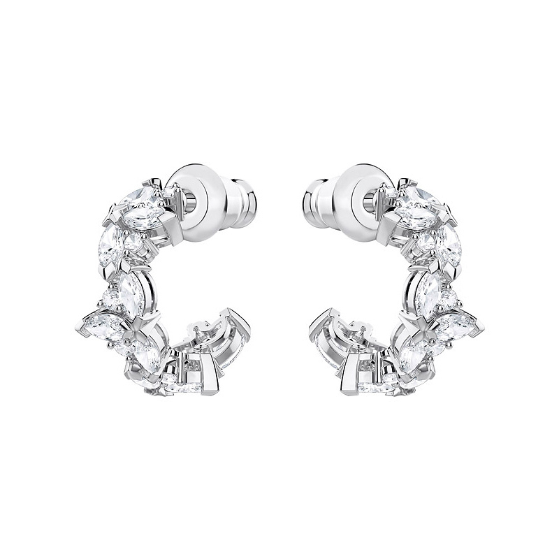 SWAROVSKI LADY镀白金色穿孔耳环