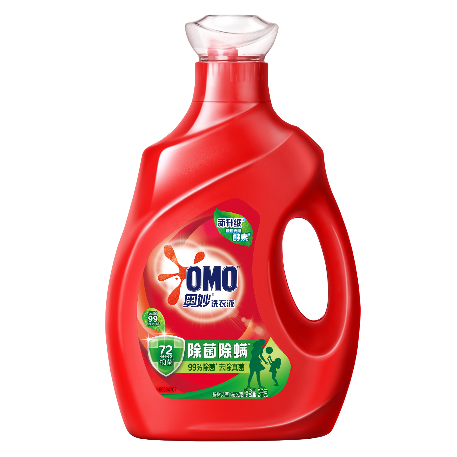 奥妙 除菌除螨酵素洗衣液2kg 72小时长效抑菌 99%除菌除螨 持久留香